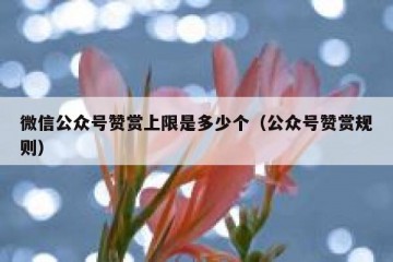 微信公众号赞赏上限是多少个（公众号赞赏规则）