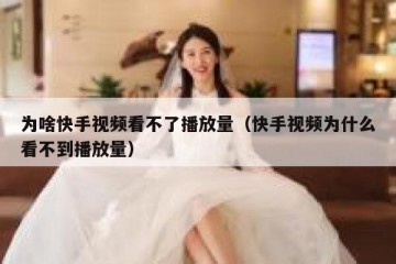 为啥快手视频看不了播放量（快手视频为什么看不到播放量）