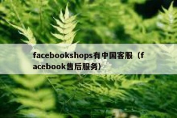 facebookshops有中国客服（facebook售后服务）