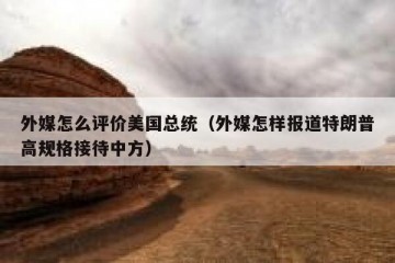 外媒怎么评价美国总统（外媒怎样报道特朗普高规格接待中方）