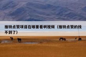 推特点赞项目在哪里看啊视频（推特点赞的找不到了）