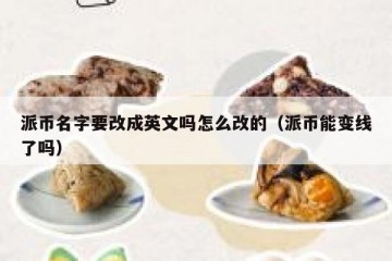派币名字要改成英文吗怎么改的（派币能变线了吗）