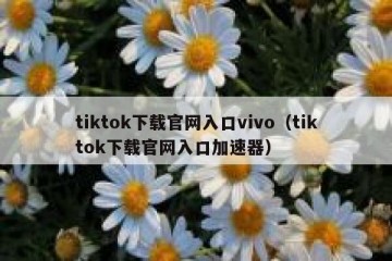 tiktok下载官网入口vivo（tiktok下载官网入口加速器）