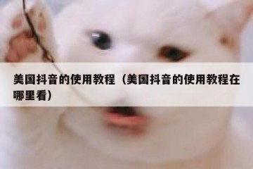 美国抖音的使用教程（美国抖音的使用教程在哪里看）