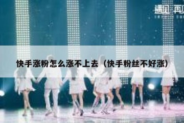 快手涨粉怎么涨不上去（快手粉丝不好涨）