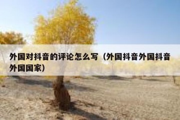 外国对抖音的评论怎么写（外国抖音外国抖音外国国家）