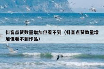 抖音点赞数量增加但看不到（抖音点赞数量增加但看不到作品）