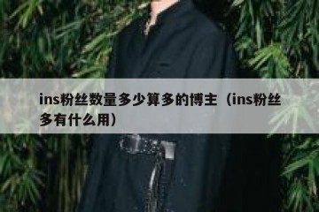 ins粉丝数量多少算多的博主（ins粉丝多有什么用）