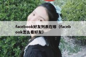 facebook好友列表在哪（facebook怎么看好友）