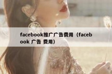 facebook推广广告费用（facebook 广告 费用）