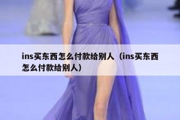 ins买东西怎么付款给别人（ins买东西怎么付款给别人）