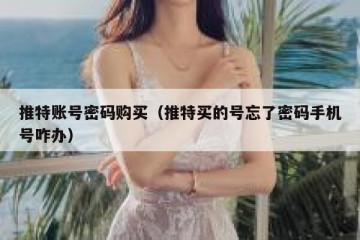 推特账号密码购买（推特买的号忘了密码手机号咋办）