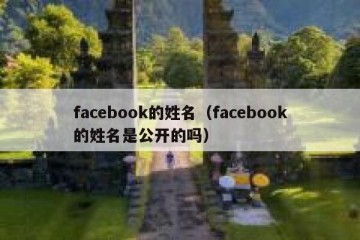 facebook的姓名（facebook的姓名是公开的吗）