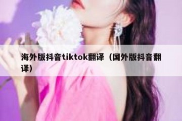海外版抖音tiktok翻译（国外版抖音翻译）