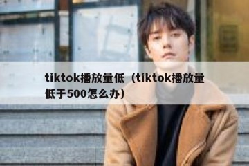 tiktok播放量低（tiktok播放量低于500怎么办）