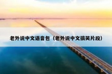 老外说中文语音包（老外说中文搞笑片段）