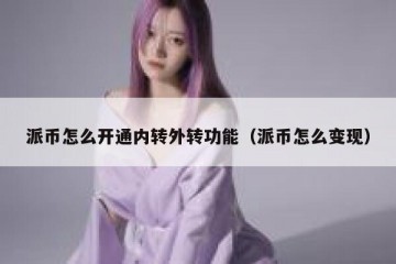 派币怎么开通内转外转功能（派币怎么变现）
