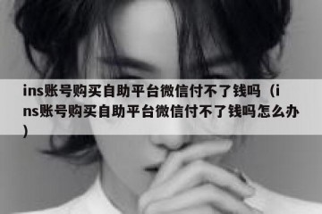ins账号购买自助平台微信付不了钱吗（ins账号购买自助平台微信付不了钱吗怎么办）