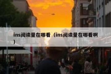 ins阅读量在哪看（ins阅读量在哪看啊）