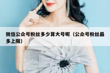 微信公众号粉丝多少算大号呢（公众号粉丝最多上限）