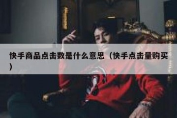 快手商品点击数是什么意思（快手点击量购买）