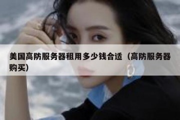美国高防服务器租用多少钱合适（高防服务器购买）