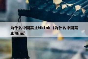 为什么中国禁止tiktok（为什么中国禁止用ins）