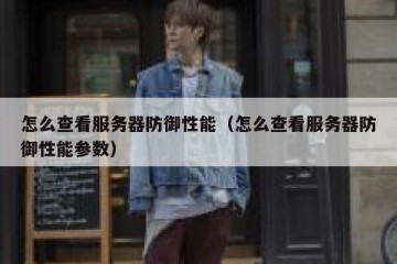 怎么查看服务器防御性能（怎么查看服务器防御性能参数）