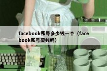 facebook账号多少钱一个（facebook账号要钱吗）