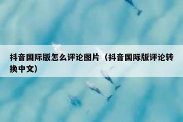 抖音国际版怎么评论图片（抖音国际版评论转换中文）