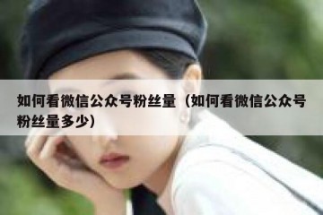 如何看微信公众号粉丝量（如何看微信公众号粉丝量多少）