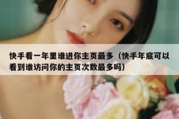 快手看一年里谁进你主页最多（快手年底可以看到谁访问你的主页次数最多吗）