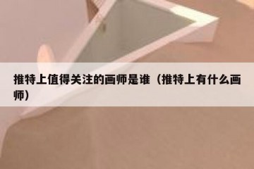 推特上值得关注的画师是谁（推特上有什么画师）