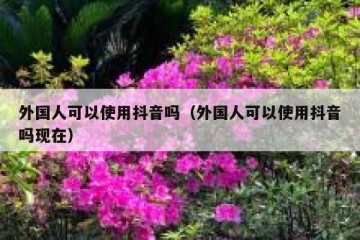 外国人可以使用抖音吗（外国人可以使用抖音吗现在）