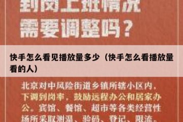 快手怎么看见播放量多少（快手怎么看播放量看的人）