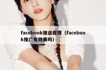 facebook推送原理（facebook推广有效果吗）