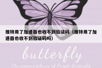 推特用了加速器也收不到验证码（推特用了加速器也收不到验证码吗）