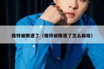 推特被限速了（推特被限速了怎么解除）