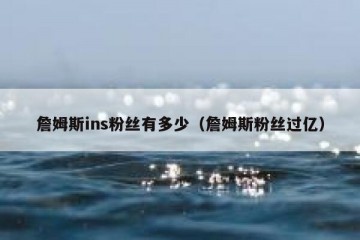 詹姆斯ins粉丝有多少（詹姆斯粉丝过亿）