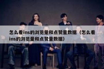 怎么看ins的浏览量和点赞量数据（怎么看ins的浏览量和点赞量数据）