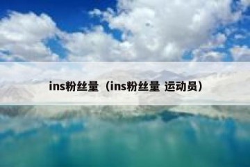 ins粉丝量（ins粉丝量 运动员）