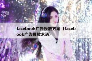 facebook广告投放方案（facebook广告投放术语）