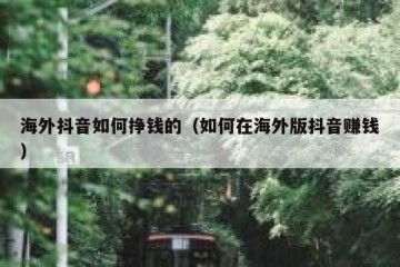 海外抖音如何挣钱的（如何在海外版抖音赚钱）