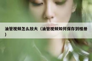 油管视频怎么放大（油管视频如何保存到相册）