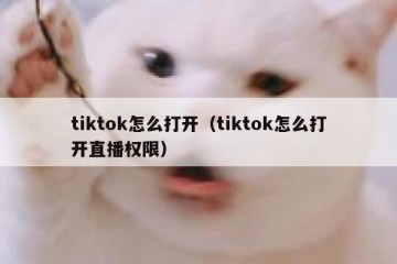 tiktok怎么打开（tiktok怎么打开直播权限）