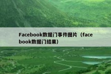 Facebook数据门事件图片（facebook数据门结果）