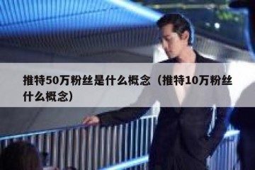 推特50万粉丝是什么概念（推特10万粉丝什么概念）