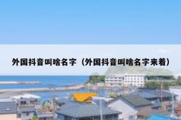 外国抖音叫啥名字（外国抖音叫啥名字来着）