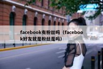 facebook有粉丝吗（facebook好友就是粉丝是吗）