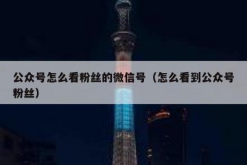 公众号怎么看粉丝的微信号（怎么看到公众号粉丝）